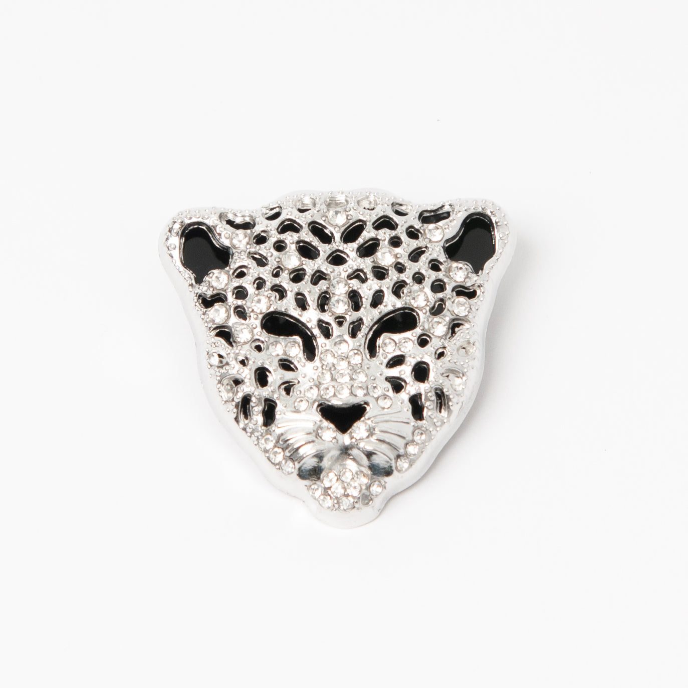 868686 Broche - Tiger med strass stener - sølv
