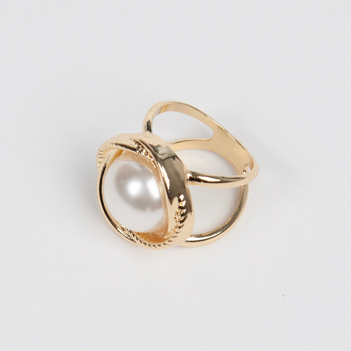 869262X Skjerf ring - STOR STR Skjerf ring enkel X - gullfarget