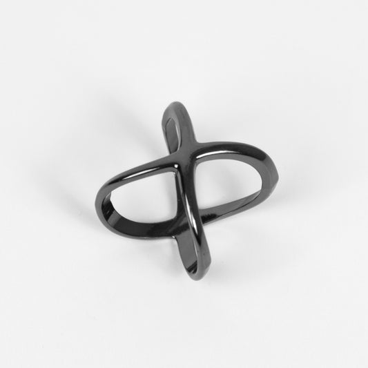 869201 Skjerf ring - Enkel ring X - svart