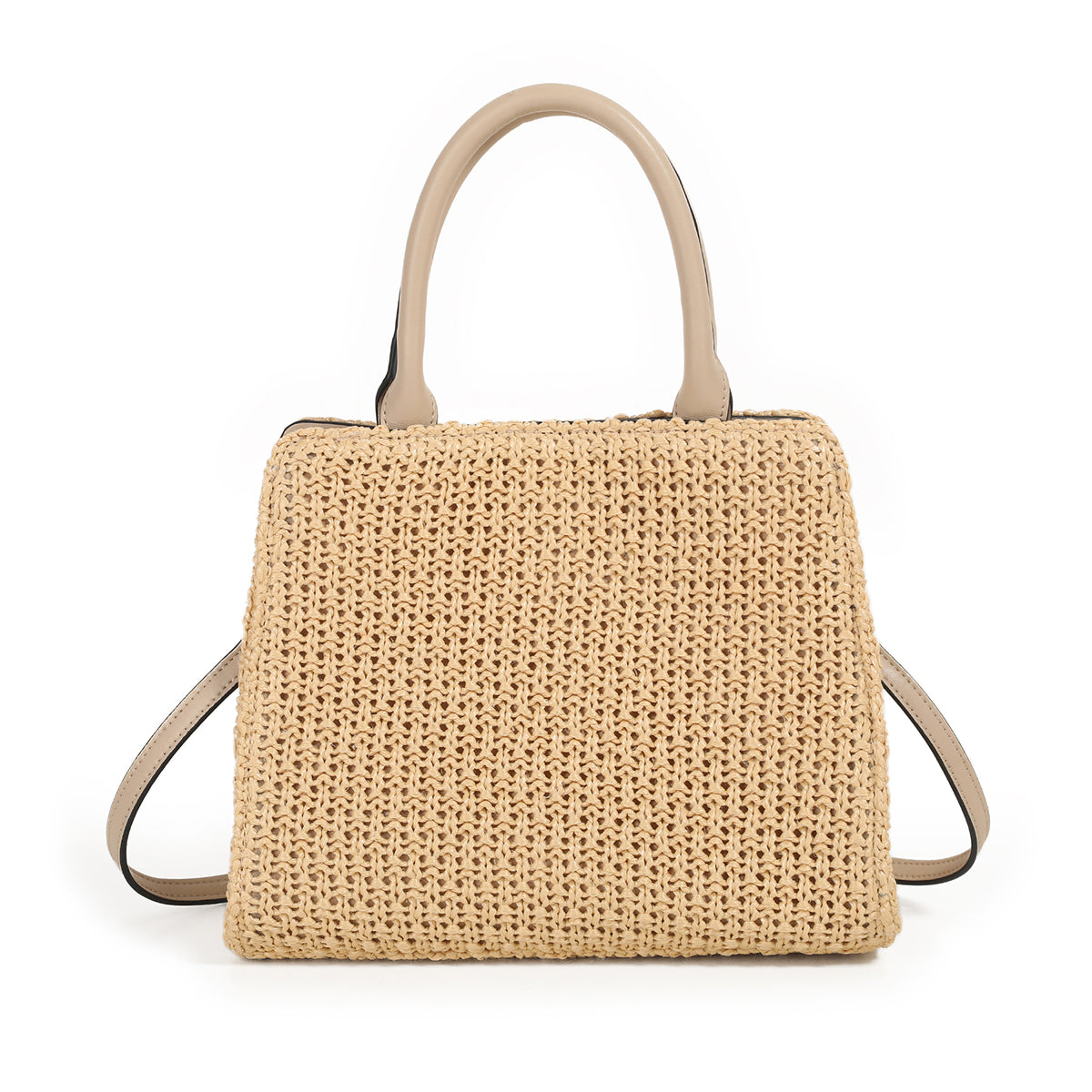 870005 Vesker, INDIA flettet shopper - beige