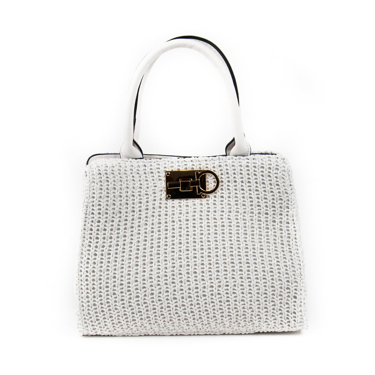 870015 Vesker, INDIA flettet shopper - cognac