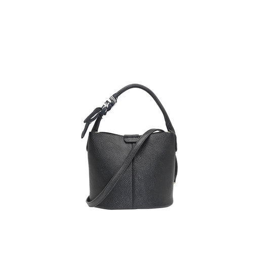 870601 Vesker, IBELIN liten bucketbag med skjerf - svart
