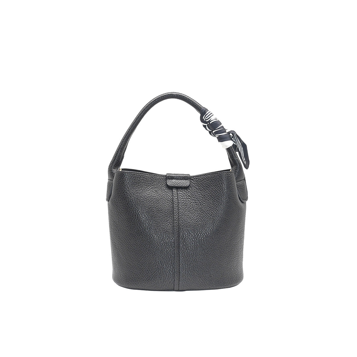 870601 Vesker, IBELIN liten bucketbag med skjerf - svart