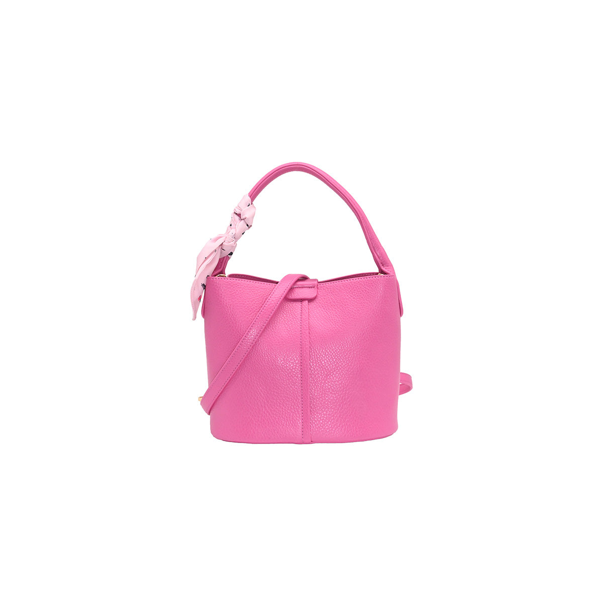 870632 Vesker, IBELIN liten bucketbag med skjerf - rosa