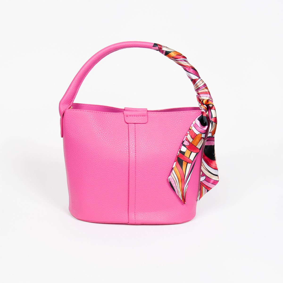 870632 Vesker, IBELIN liten bucketbag med skjerf - rosa