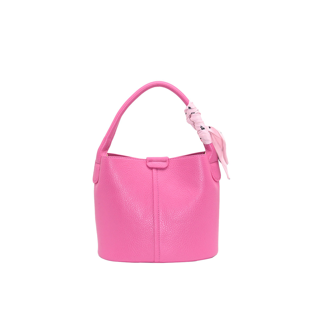 870632 Vesker, IBELIN liten bucketbag med skjerf - rosa