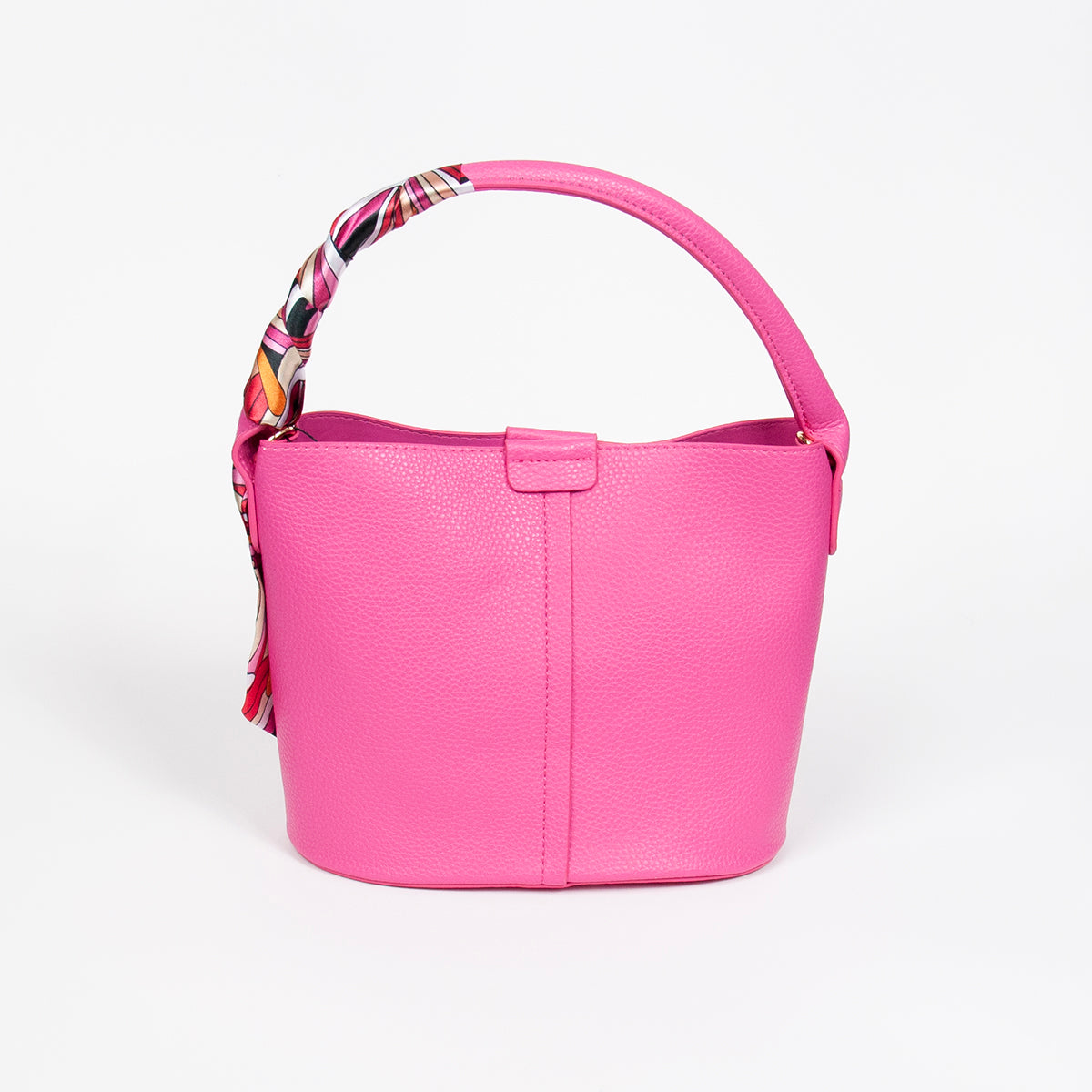 870632 Vesker, IBELIN liten bucketbag med skjerf - rosa