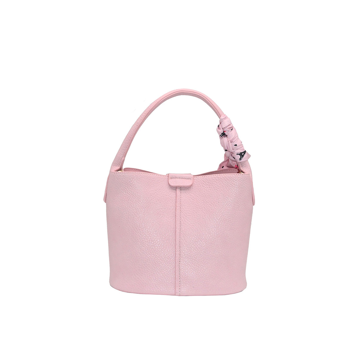 870636 Vesker, IBELIN liten bucketbag med skjerf - lys rosa