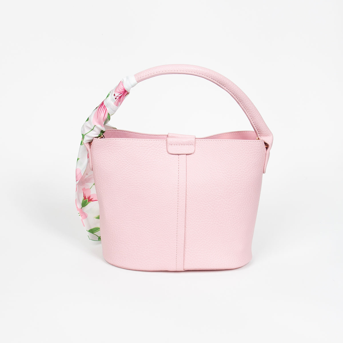 870636 Vesker, IBELIN liten bucketbag med skjerf - lys rosa