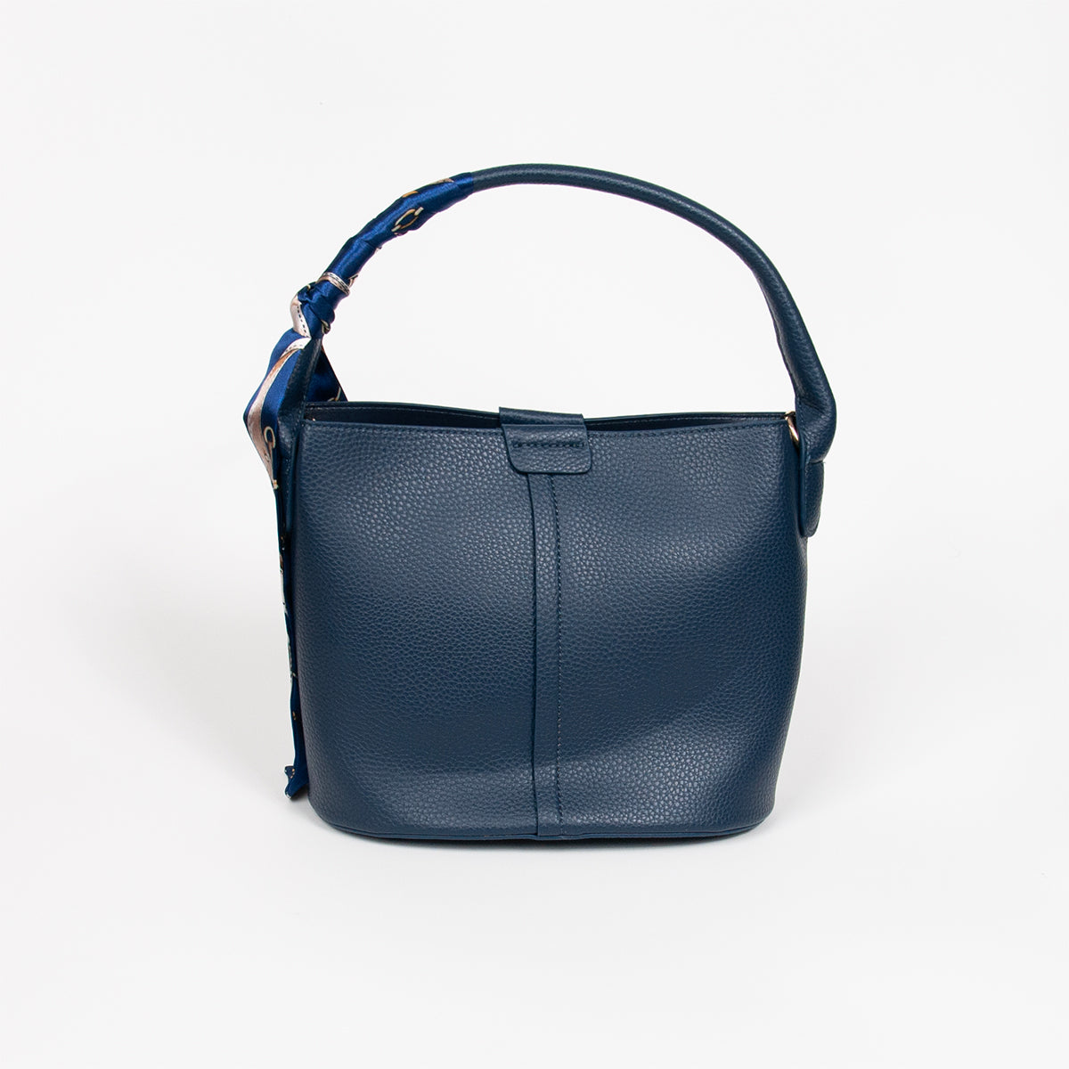 870641 Vesker, IBELIN liten bucketbag med skjerf - marine