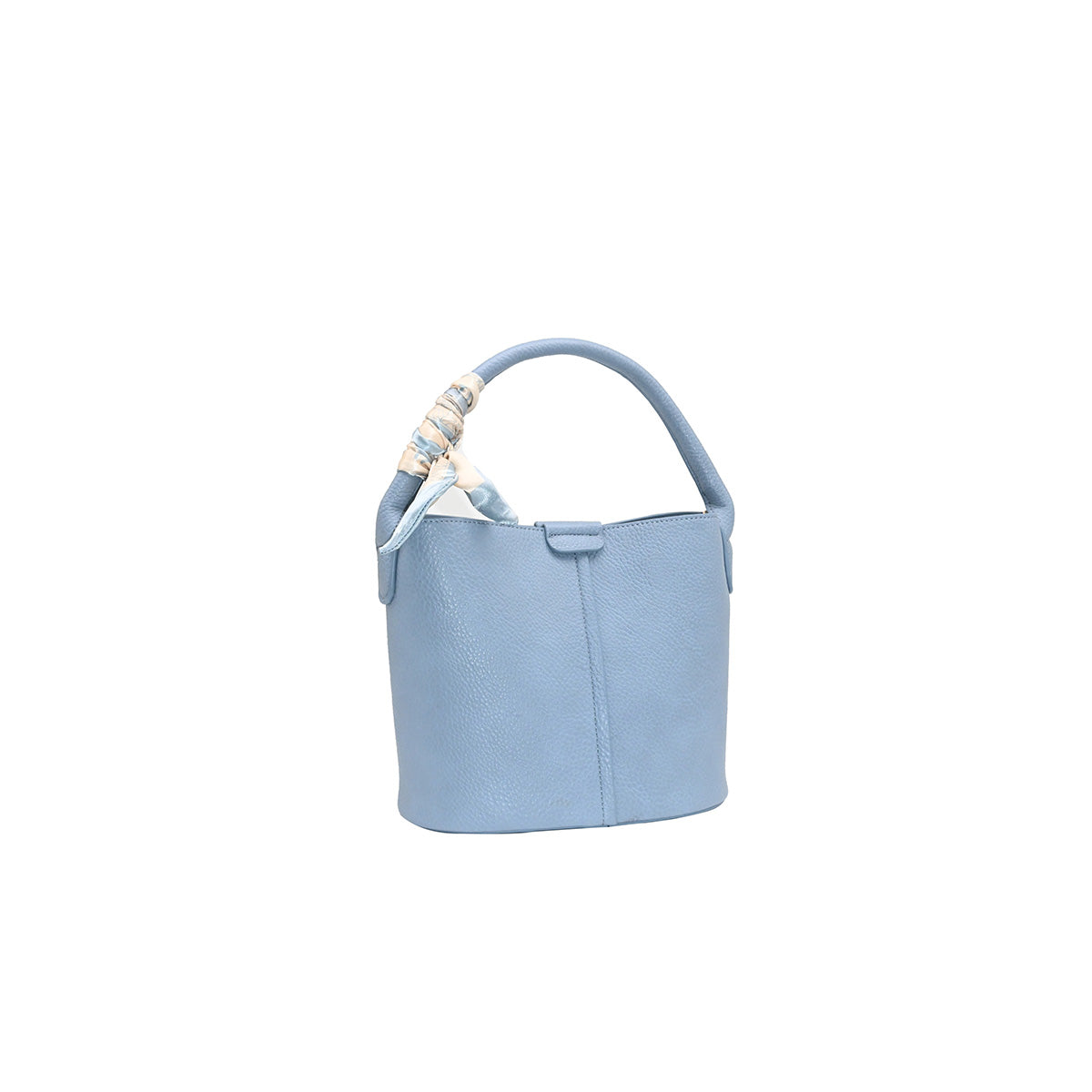 870646 Vesker, IBELIN liten bucketbag med skjerf - lys blå