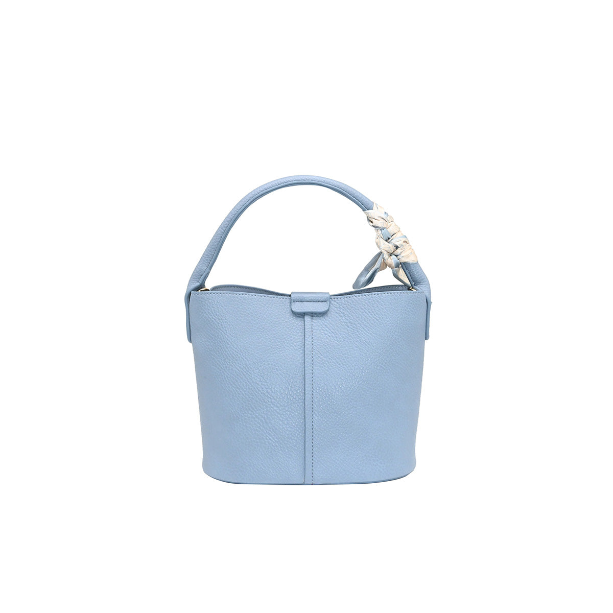 870646 Vesker, IBELIN liten bucketbag med skjerf - lys blå