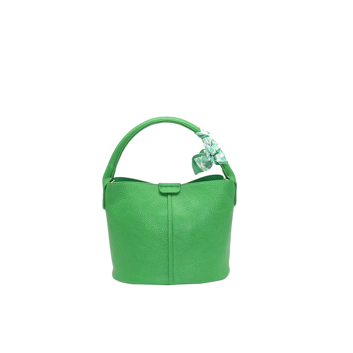 870655 Vesker, IBELIN liten bucketbag med skjerf - sterk grønn