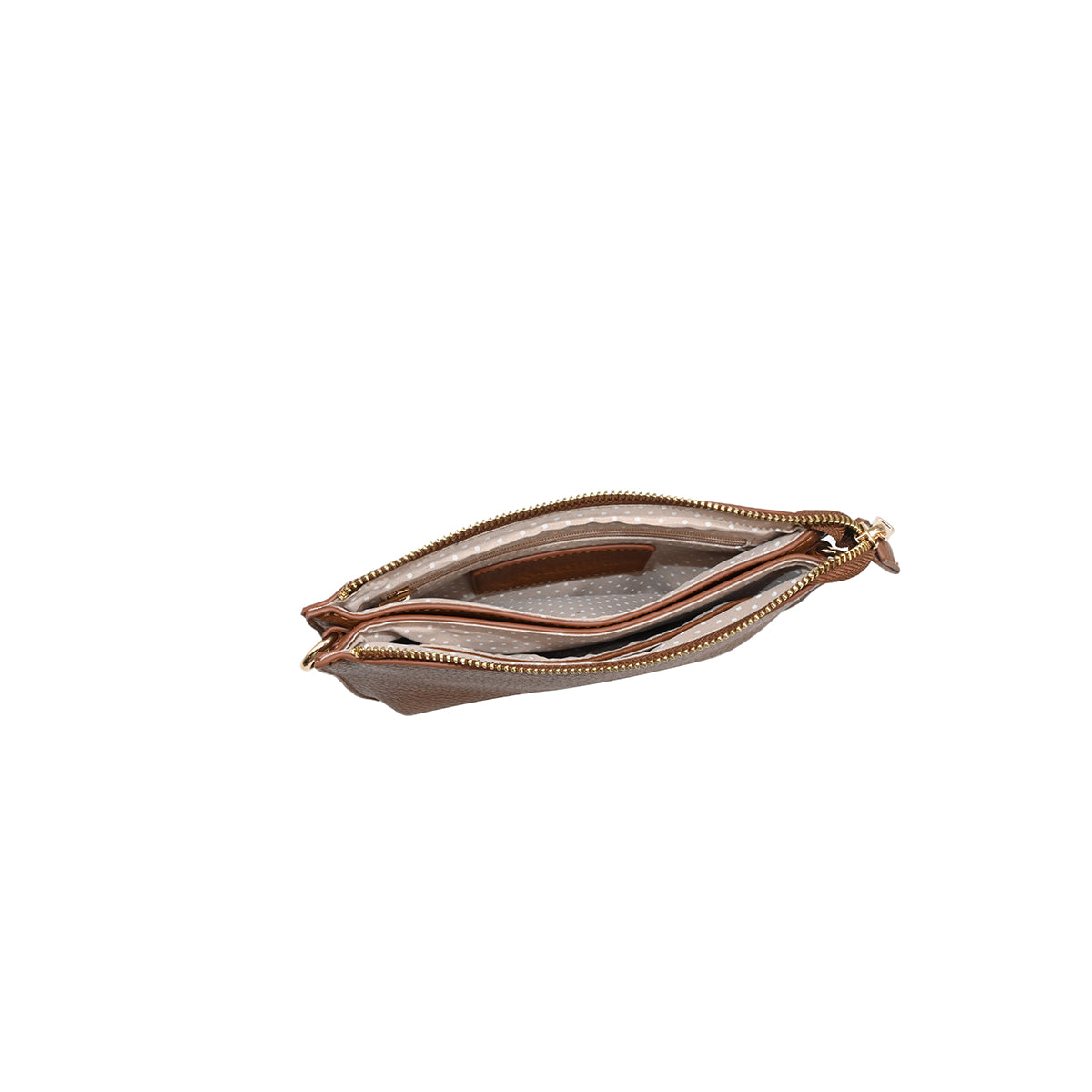 870915 Vesker, ISA dobbel mobil clutch  - cognac