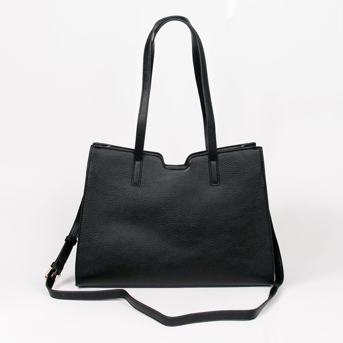 871101 Vesker, INE shopper med frontspenne  - svart