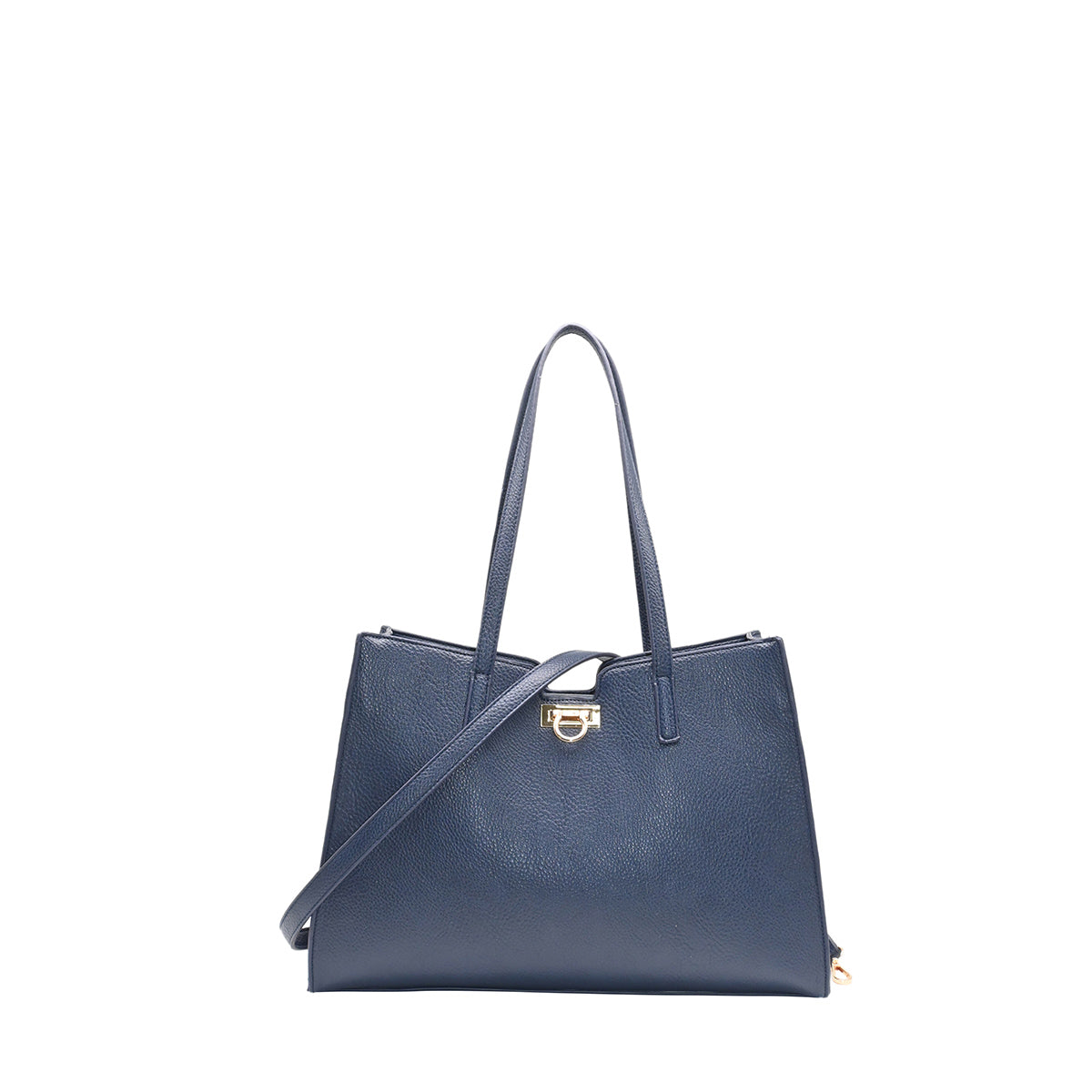 871141 Vesker, INE shopper med frontspenne  - marine