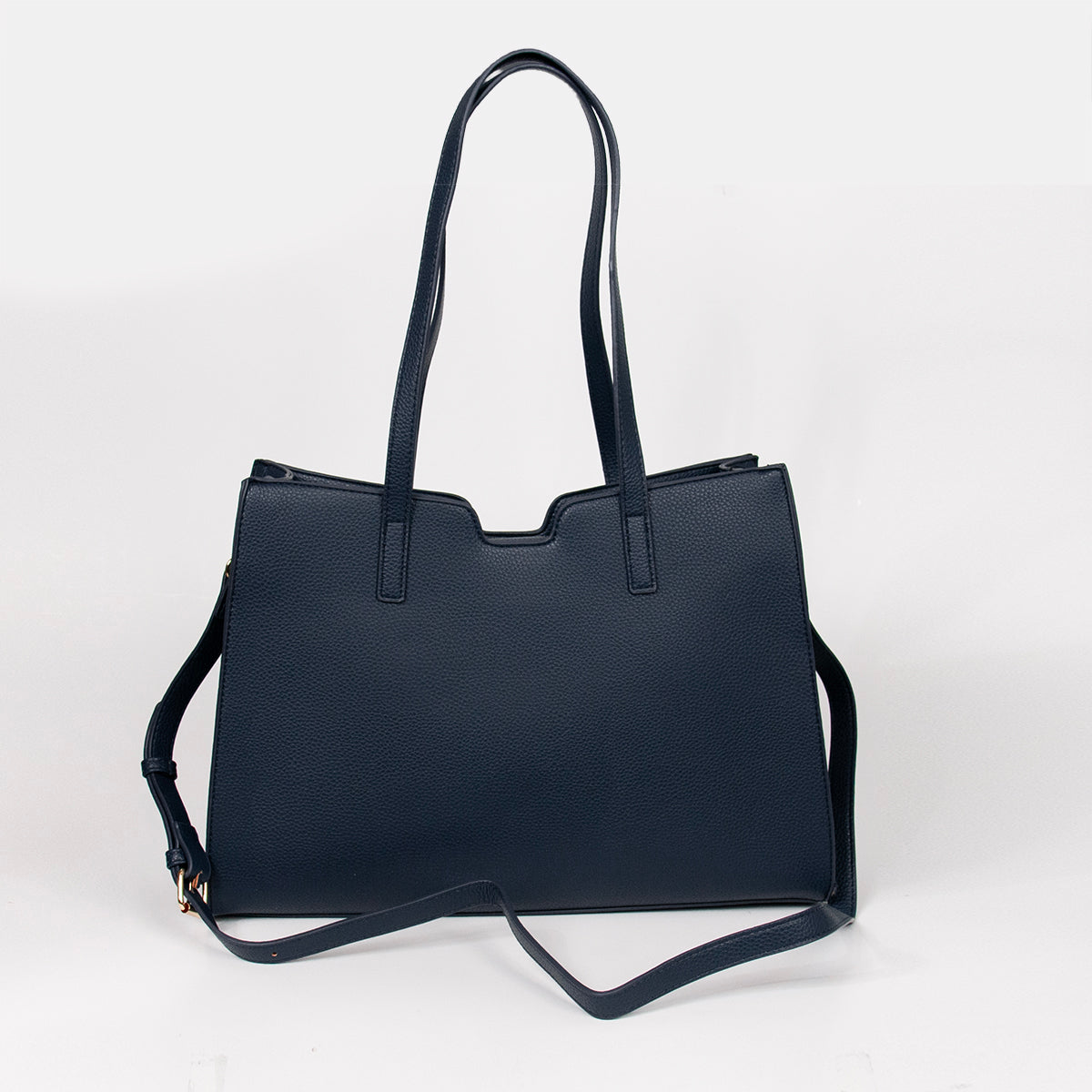 871141 Vesker, INE shopper med frontspenne  - marine