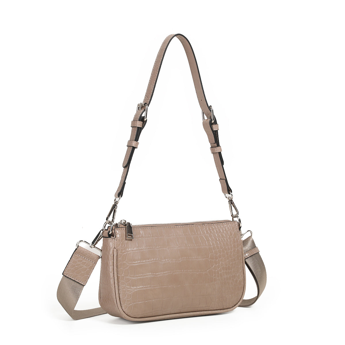 871305 Vesker, IVANA Croco clutch - beige