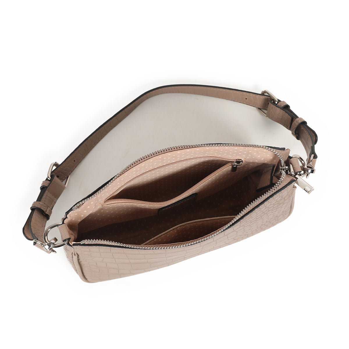 871305 Vesker, IVANA Croco clutch - beige