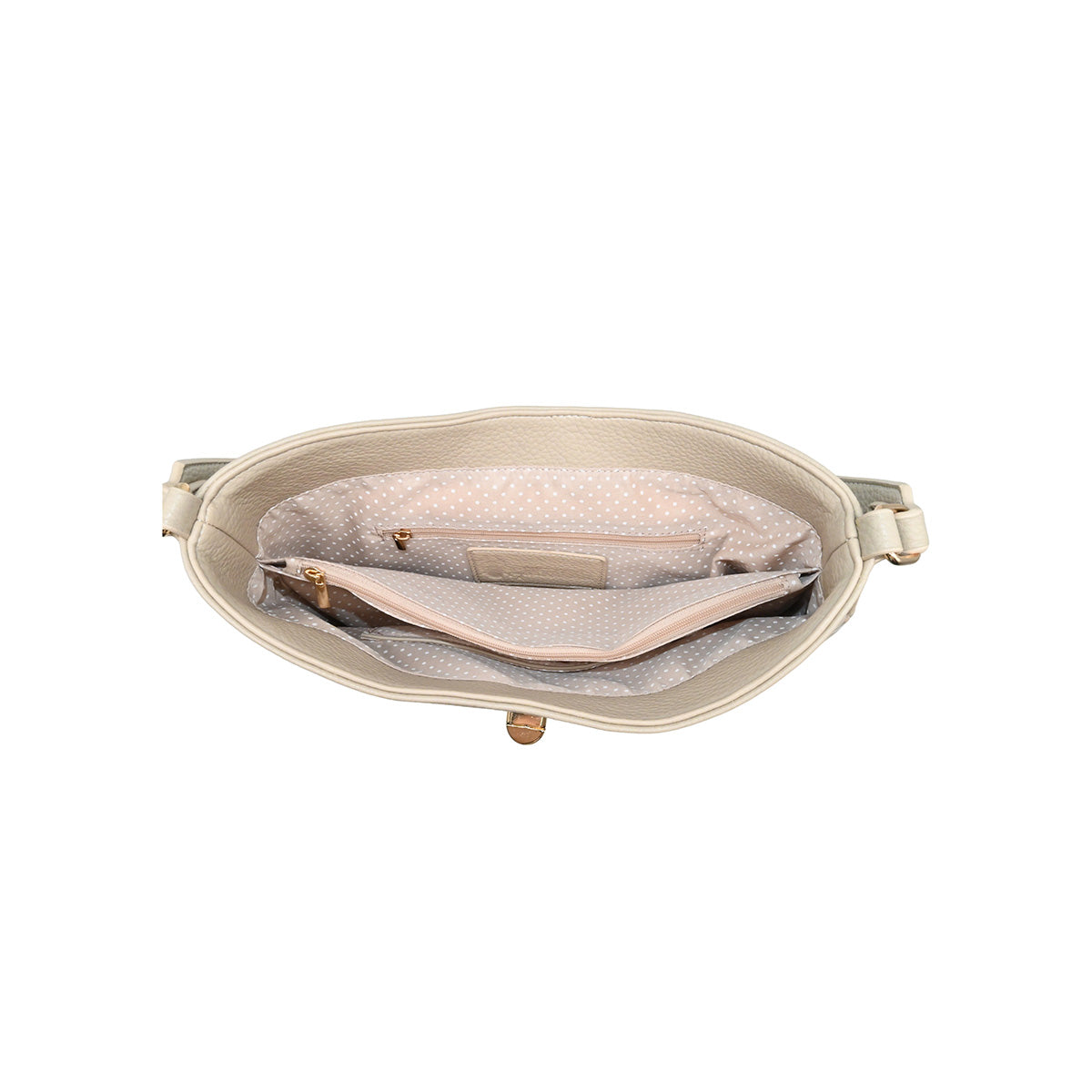 871405 Vesker, IIONA crossbag med frontspenne  - beige