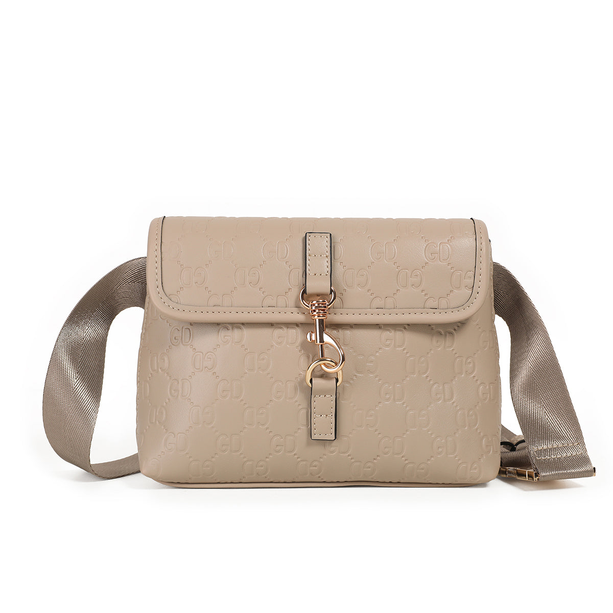 871605 Vesker, IRIS clutch med mønster - beige