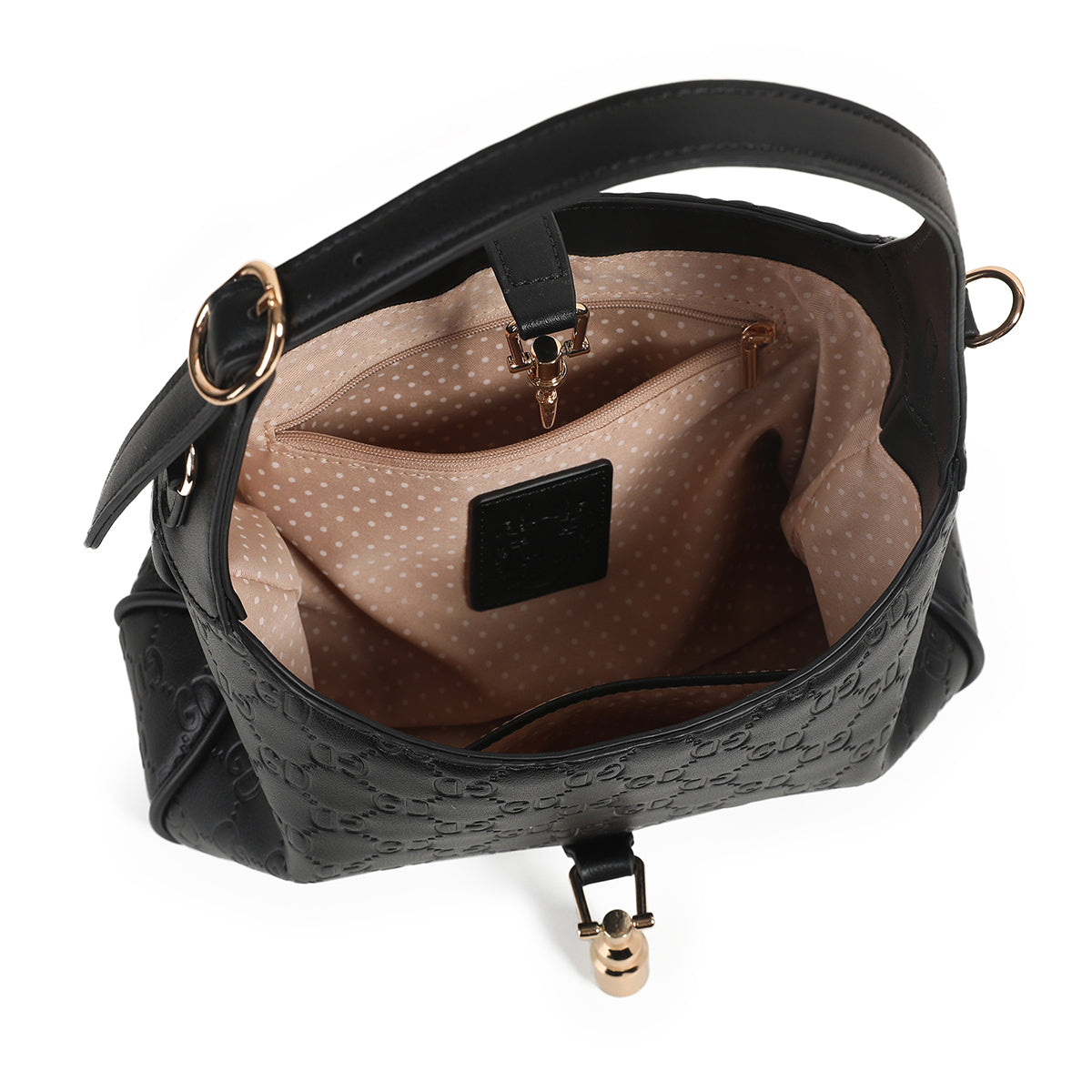 871701 Vesker, ISABELLA liten veske med mønster - svart