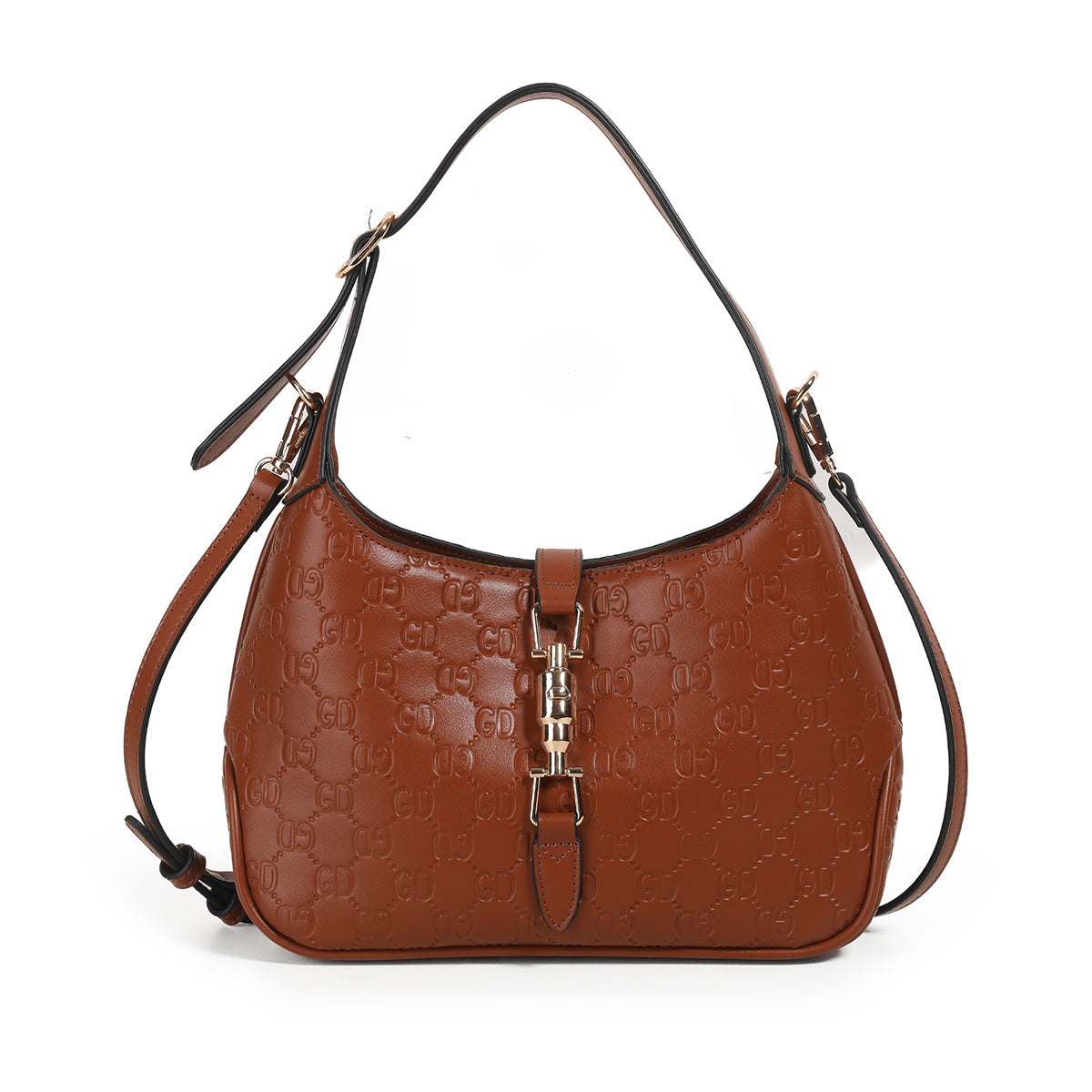 871715 Vesker, ISABELLA liten veske med mønster -cognac