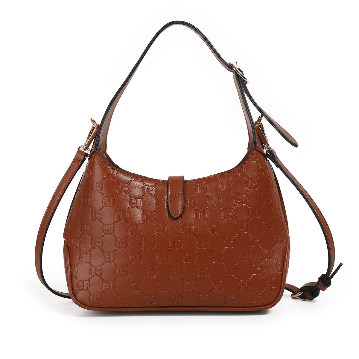 871715 Vesker, ISABELLA liten veske med mønster -cognac