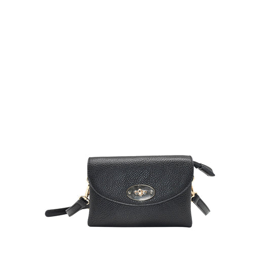 871801 Vesker, DANIELLE clutch med frontspenne  - svart