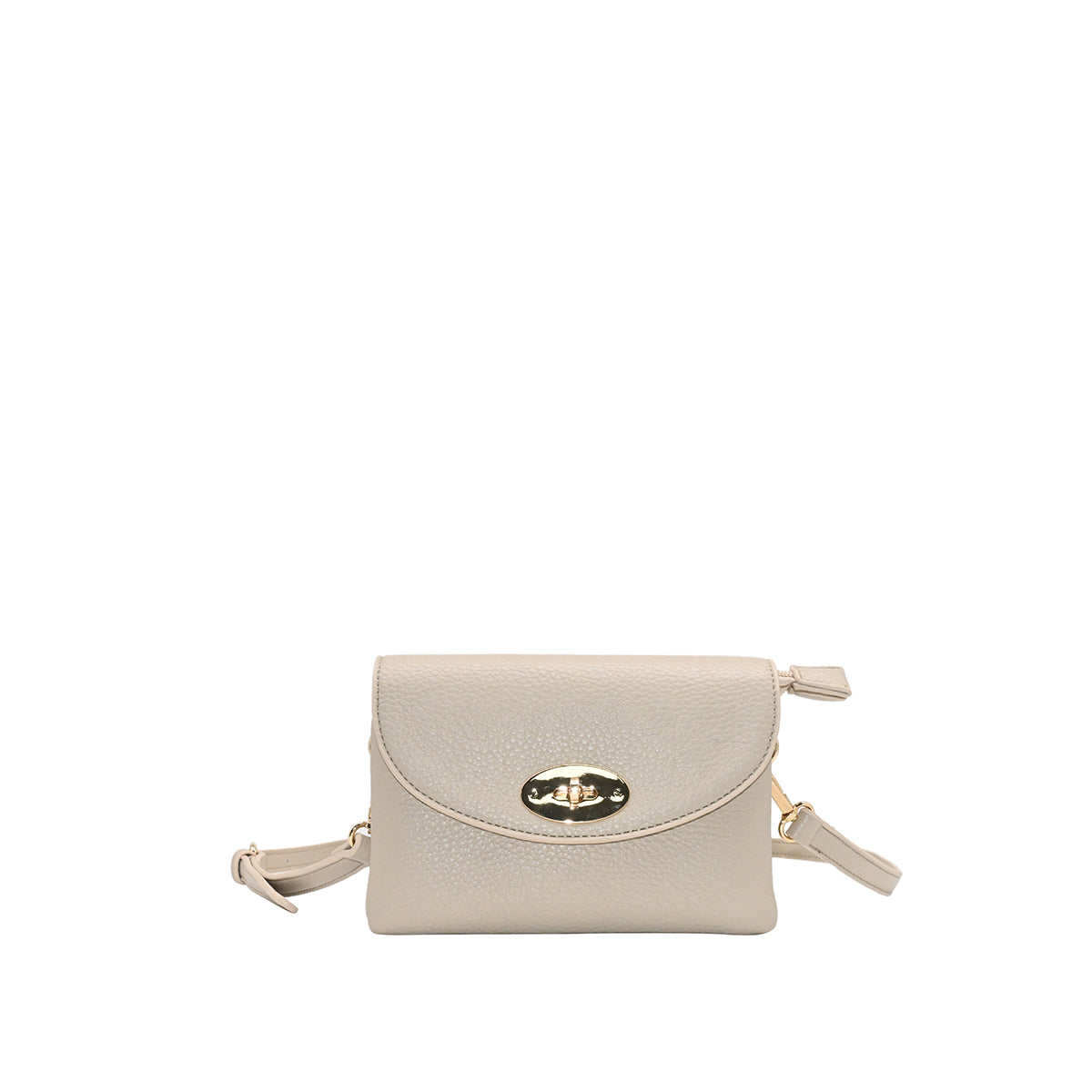 871805 Vesker, DANIELLE clutch med frontspenne  - beige