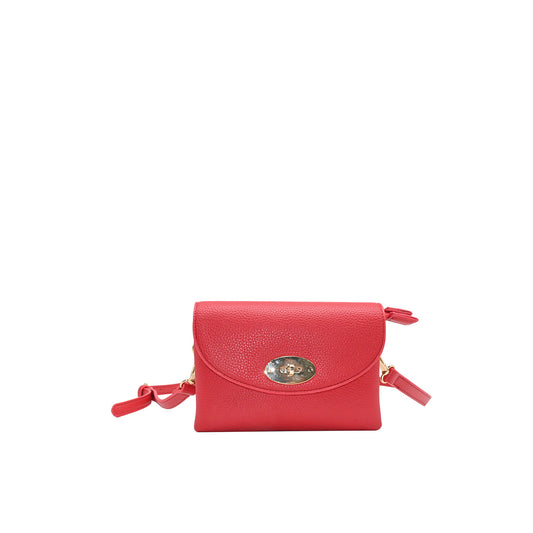 871823 Vesker, DANIELLE clutch med frontspenne  - rød