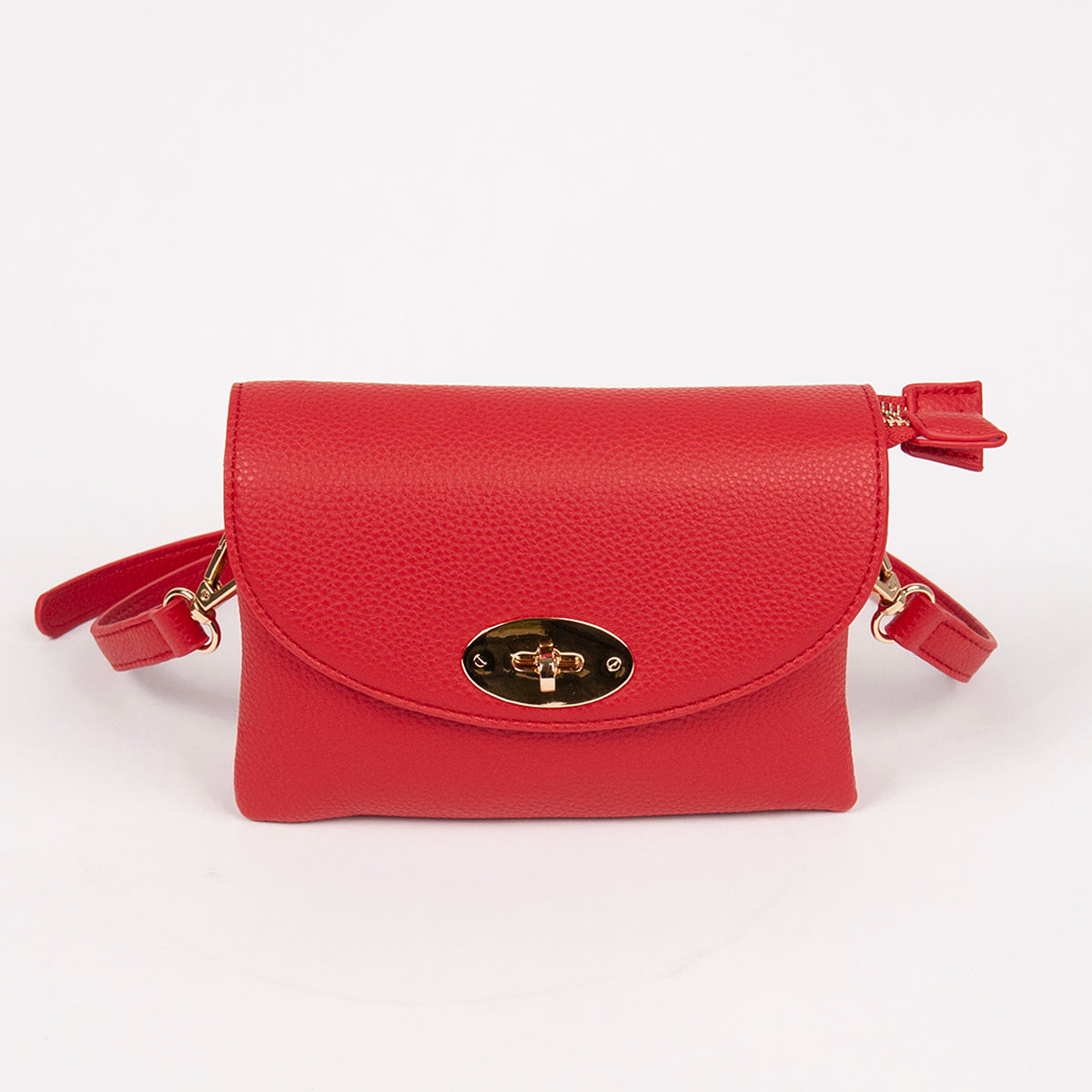 871823 Vesker, DANIELLE clutch med frontspenne  - rød