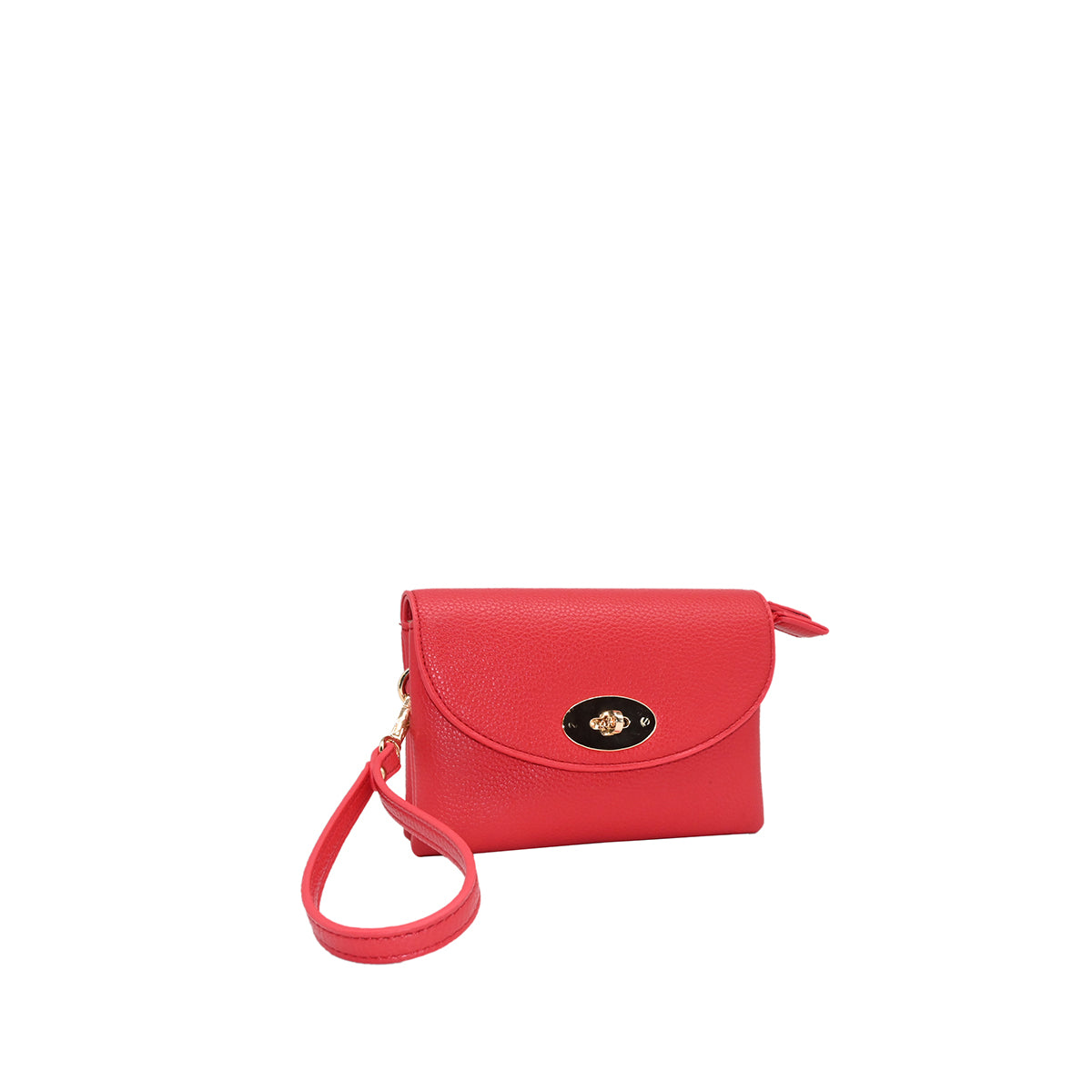 871823 Vesker, DANIELLE clutch med frontspenne  - rød