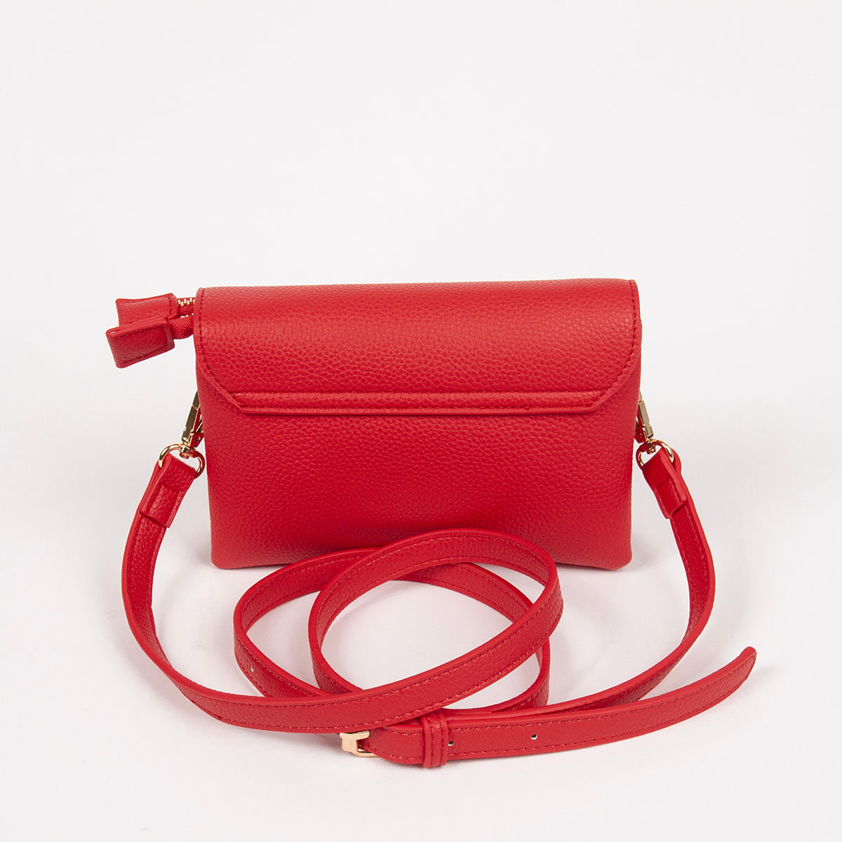 871823 Vesker, DANIELLE clutch med frontspenne  - rød