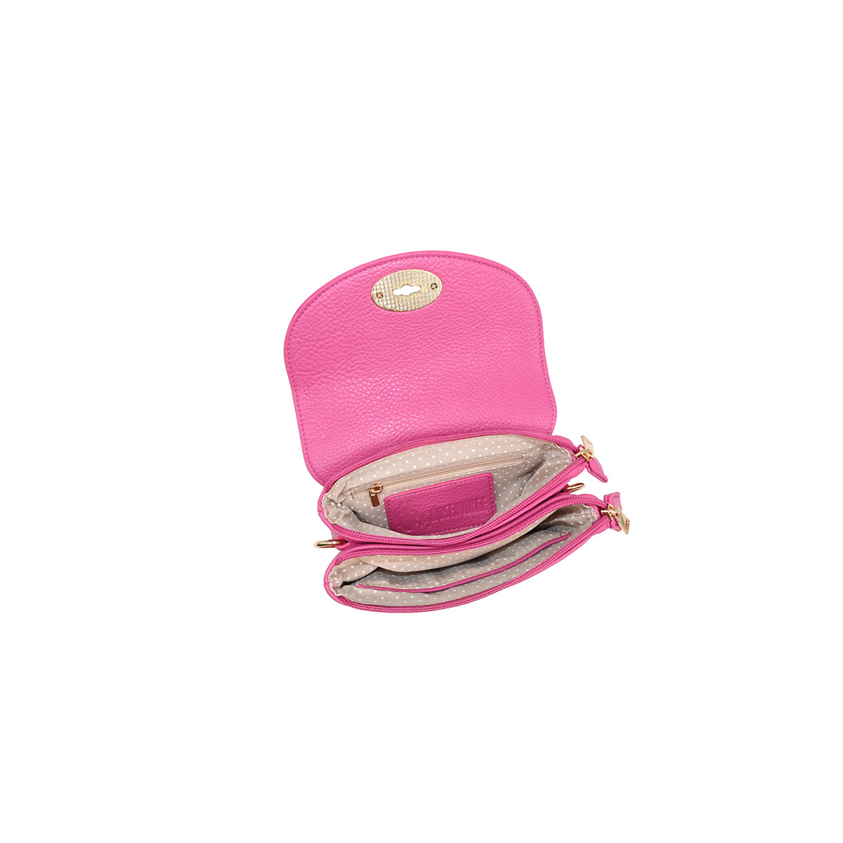 871832 Vesker, DANIELLE clutch med frontspenne  - rosa