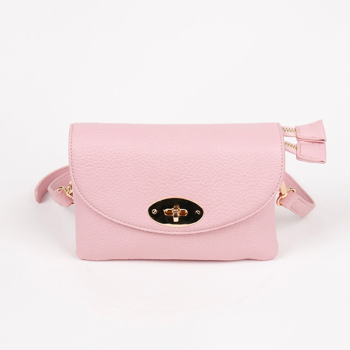 871836 Vesker, DANIELLE clutch med frontspenne  - lys rosa