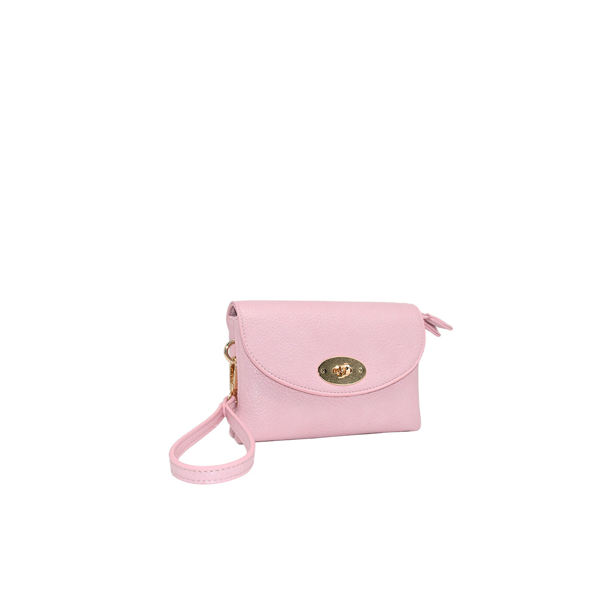 871836 Vesker, DANIELLE clutch med frontspenne  - lys rosa