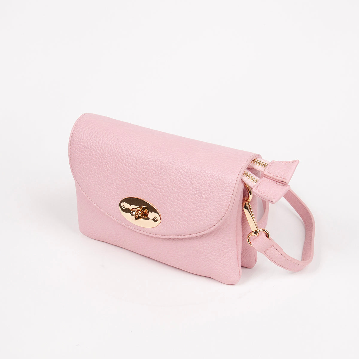 871836 Vesker, DANIELLE clutch med frontspenne  - lys rosa