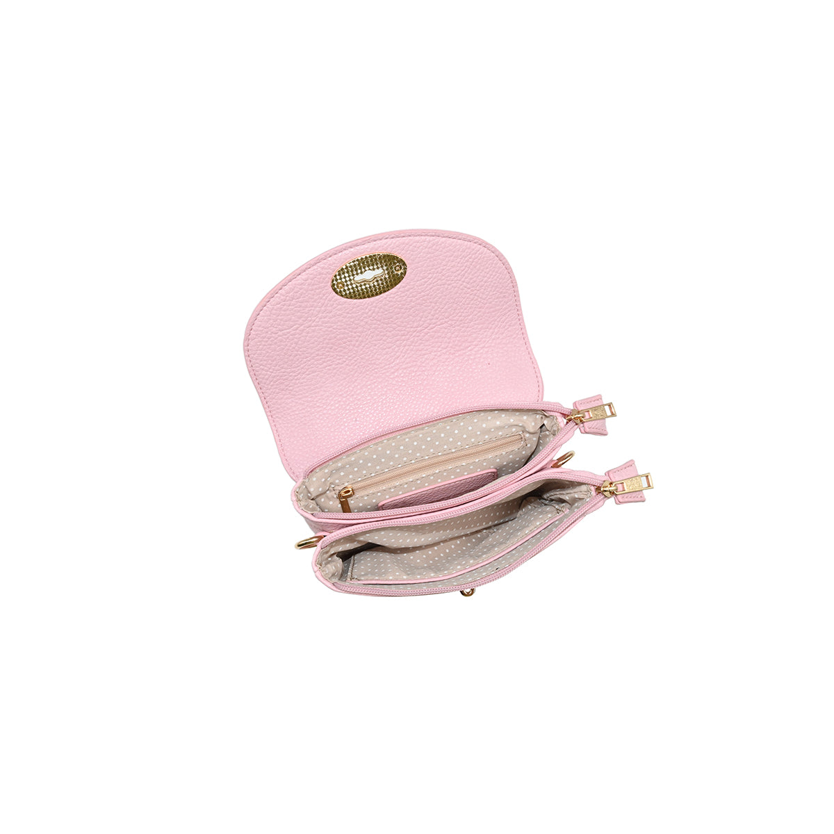 871836 Vesker, DANIELLE clutch med frontspenne  - lys rosa