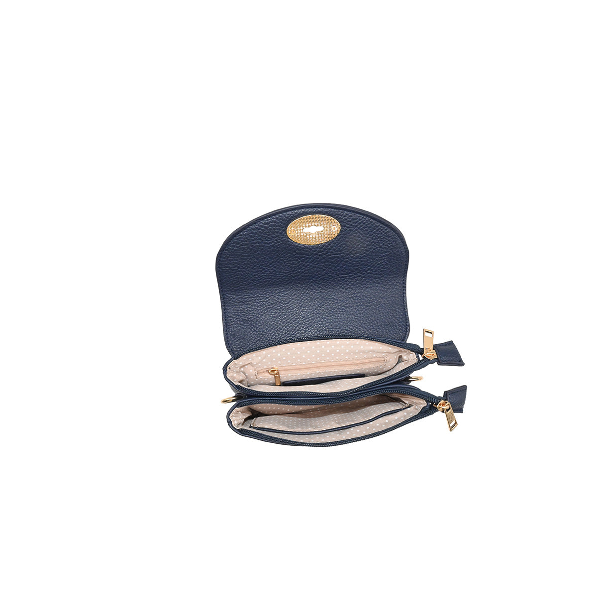 871841 Vesker, DANIELLE clutch med frontspenne  - marine