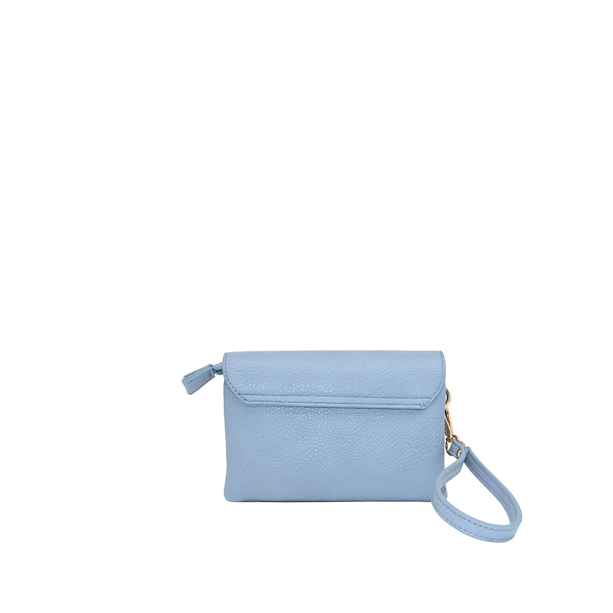 871846 Vesker, DANIELLE clutch med frontspenne  - lys blå