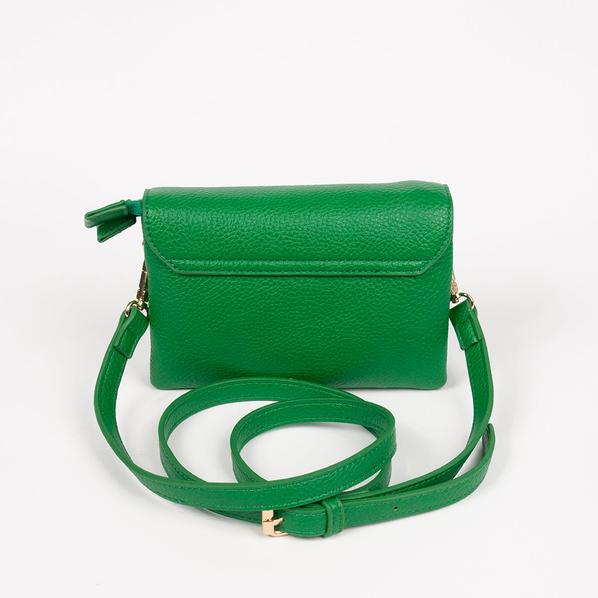 871855 Vesker, DANIELLE clutch med frontspenne  - sterk grønn