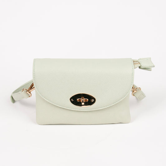 871858 Vesker, DANIELLE clutch med frontspenne  - lys grønn
