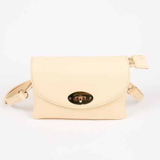 883562 Vesker,DANIELLE clutch med frontspenne - lys gul