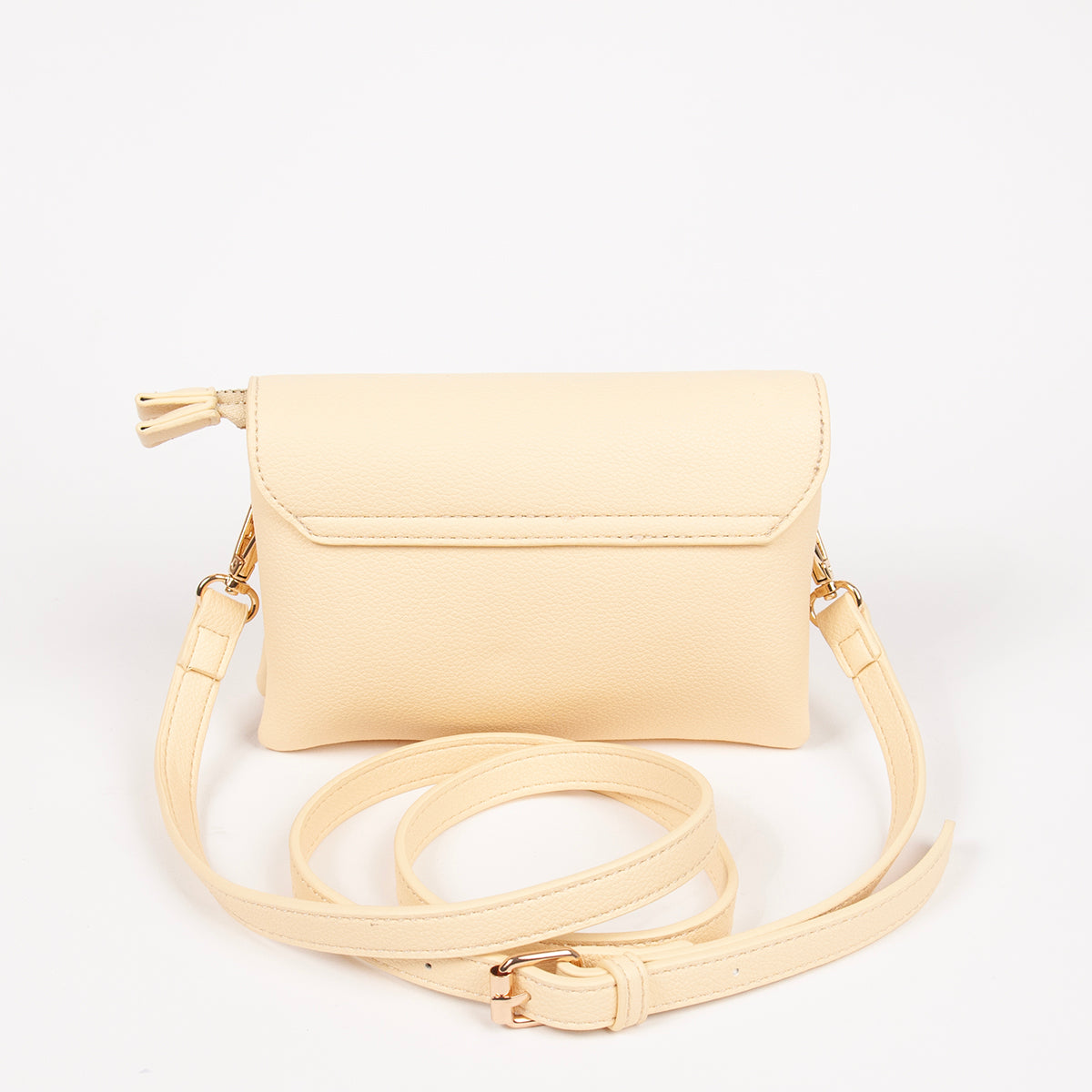 883562 Vesker,DANIELLE clutch med frontspenne - lys gul