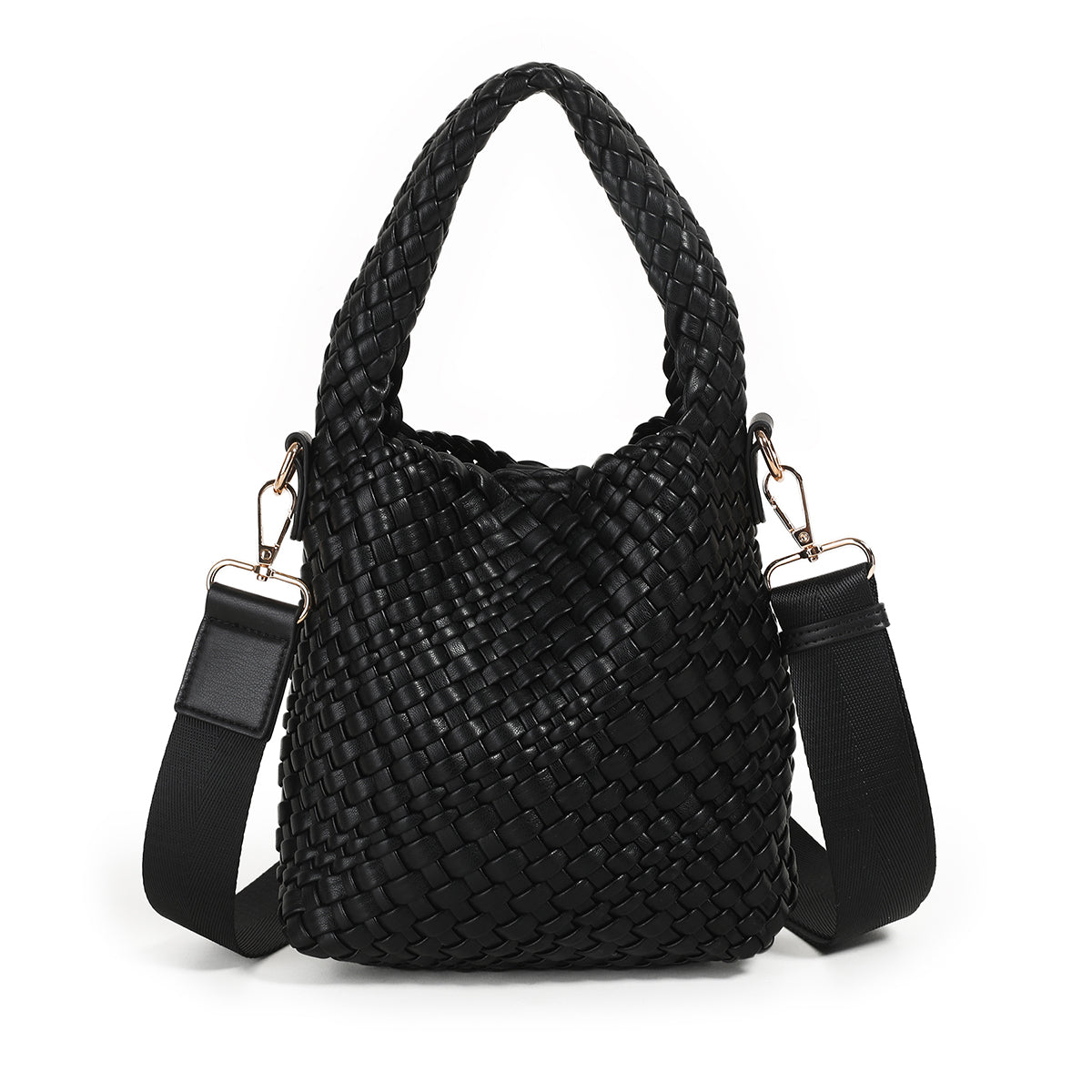 871901 Vesker, IZZY flettet mini bag - svart