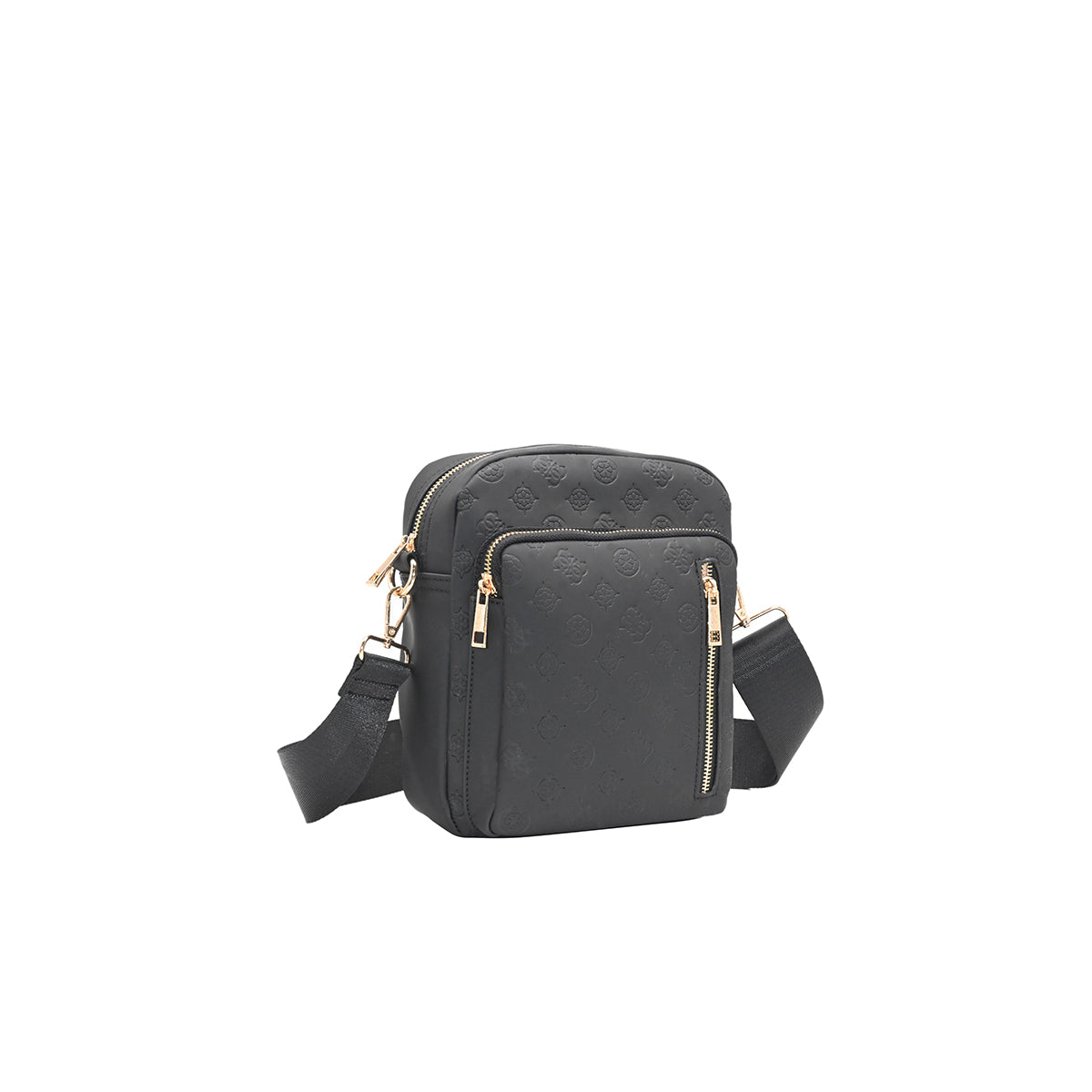 872201 Vesker, DINA Stor CityBag med preget mønster - svart