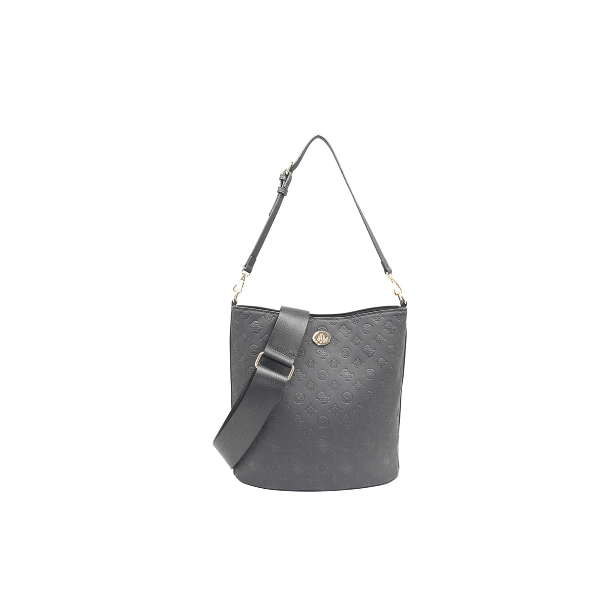 872801 Vesker, Ivory BucketBag med preget mønster - svart
