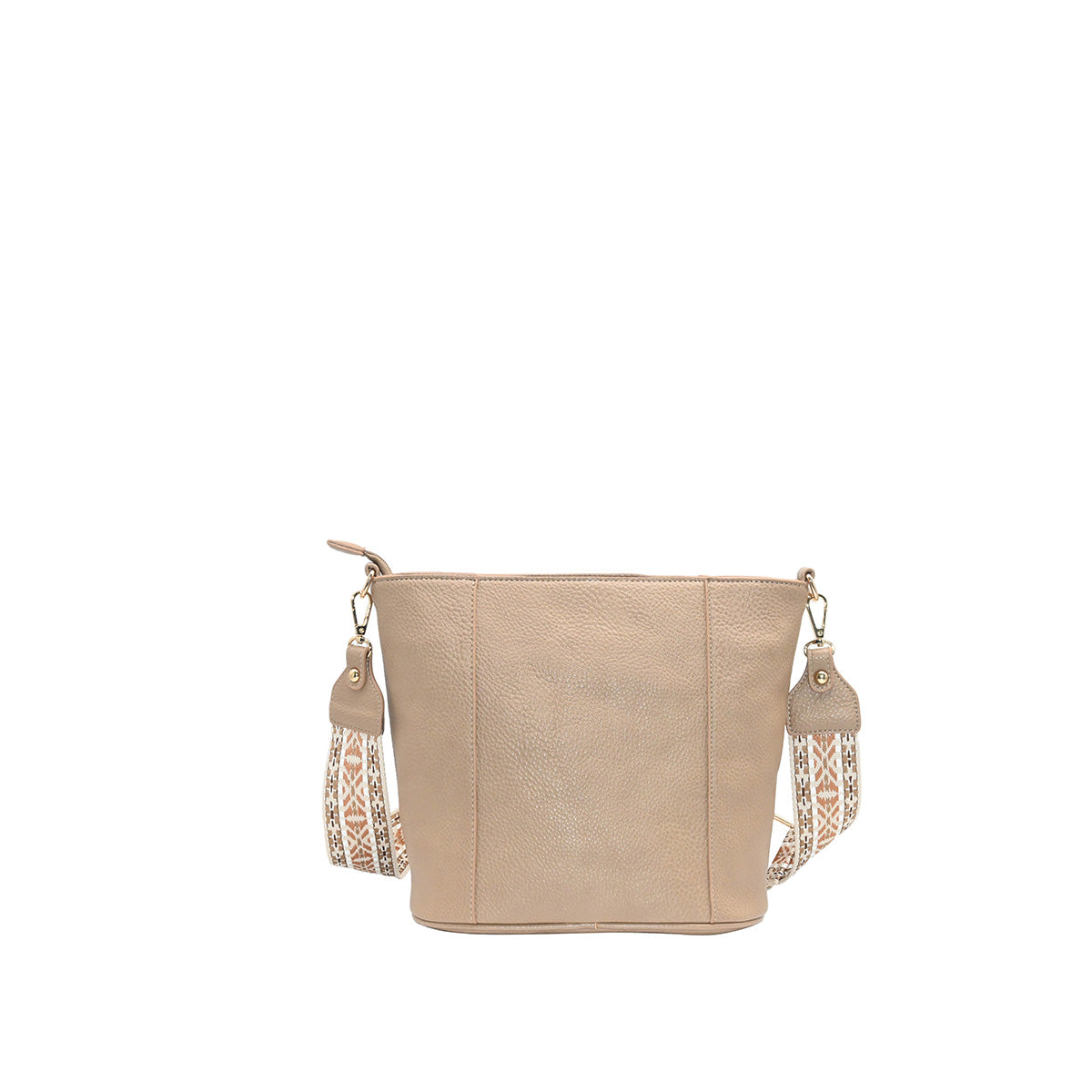 872905 Vesker, IRIA liten crossbag med mønstret rem - beige