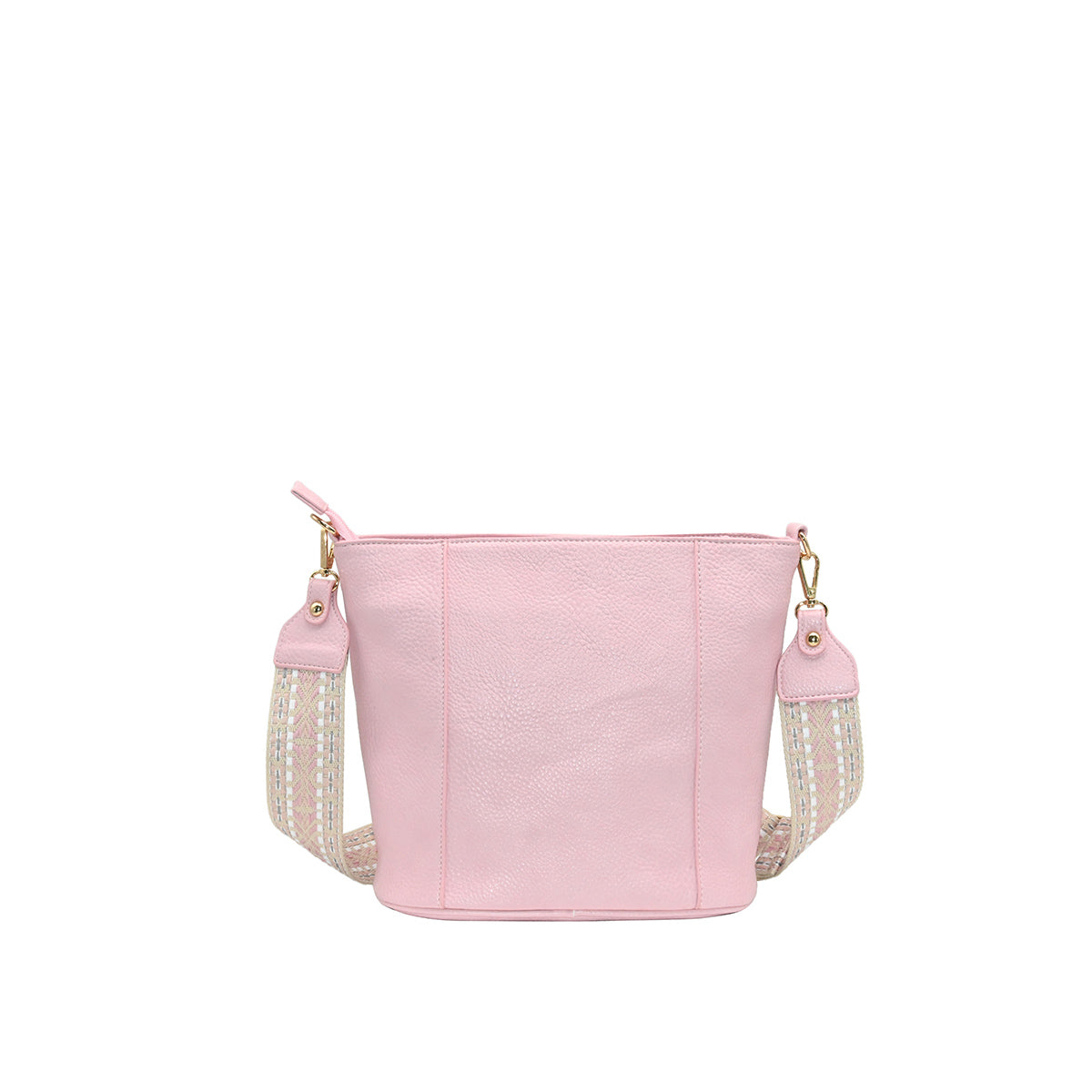 872936 Vesker, IRIA liten crossbag med mønstret rem -lys rosa